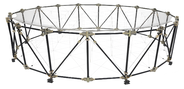 S/X/Ka-Band Mesh Antenna for Satellites
